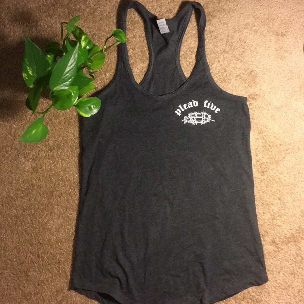 Women’s gray racer back tank top